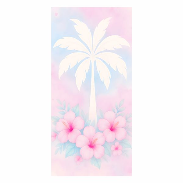 Painel 2x1m Coqueiro Branco 